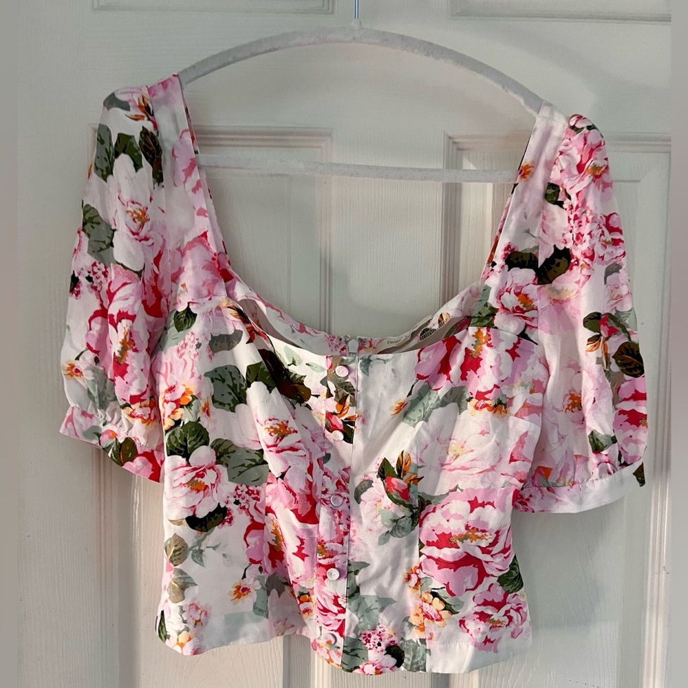 Nwot Favorite Daughter Women Top The One That Got Away Floral Square Neck Size S